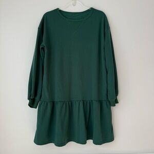 Green‎ Long Sleeve Sweatshirt Dress Sz M